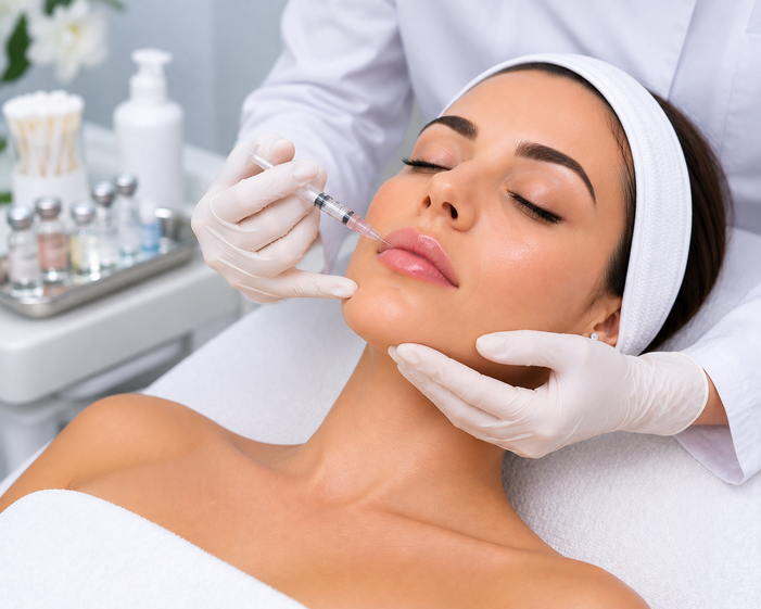 Practitioner performing Dermal Fillers